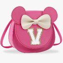 Toddler Purse Girl Wallet for 2-10 Year Old Birthday Gift, Personalized Kids Little Mouse Ear Bow Crossbody Shoulder Purse