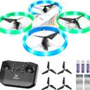 Mini Drone for Kids, Small Colorful Led Quadcopter with Altitude Hold, Headless Mode, 360° flip, and Auto Return Home, RC Drone Easy for Beginner Flying, Toy for Boys and Girls