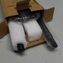 Kitsure Toilet Paper Holder Free Standing  Rustproof Metal Toilet Paper Stand for 4 Rolls with Anti-Slip Base and Shelf for Phone & Small Items, Bathroom Organizers and Storage, Medium, Black (Medium - 1 Pack)