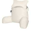 SLIGUY Reading Pillow for Sitting in Bed Couch Adult, Back Pillow with arm Support and Pockets, Adult Back Pillow Bed Chair for Bed Rest, Reading, Watching TV, Gaming for Boys and Girls Beige