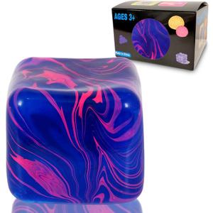 Squishy Ice Cube Fidget Toy, Sugar Ball Stress Cube for Kids Adults, Soft Squishies Stress Relief Sensory Toy for Autism, Classroom Prize Toy Party Favor