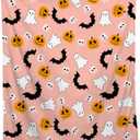 Cute Ghost Orange Blanket Gifts for Girls Women Kids Lightweight Throws Blanket Spooky for Boys - 40X50 Inch for Kids Soft Flannel Blankets Decorations