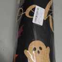 Halloween Outdoor Rug Set, Boo Door Mat 28 x 43 in, 2 Pcs Welcome Mat Set, Halloween Bats Rug, Black Doormat, Halloween Front Porch Doormats, Orange and Black Buffalo Plaid Mats for Outdoor Decor (Spooky)