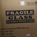 Ruomeng Wall Mirror Bathroom Mirrors for Wall 40" x 30", Frameless Rectangle Mirror with Beveled Edge Wall Mounted Mirror for Vanity and Entryway