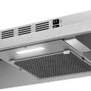 SNDOAS 30 inch Range Hood Ducted/Ductless Convertible Stainless Steel Range Hood Under Cabinet with Rocker Button Control,Vent Hood with LED Light,2 Speed Exhaust Fan,Under Cabinet Hood,Silver