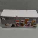 AOZITA 10 WIDE Mouth & 10 REGULAR Mouth Mason Jar Lids - 20 Pack Food Grade Plastic Mason Jar Caps for Ball, Kerr and More Canning Jars - Leakproof & Dishwasher Safe - White