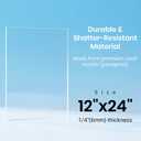 CALPALMY (2-Pack) 12x24 Inch Clear Acrylic Sheet - 1/4 Inch Thick Acrylic Plexiglass Panel for Laser Cutting, DIY Crafts, Signage, and Engraving Projects