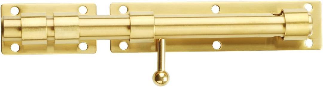 Alise 10 inch Barrel Bolt Latch,Slide Bolt Latch,Heavy Duty Solid SUS304 Stainless Steel Slide Lock for Wooden Fence,Barn Door,Interior or Outdoor Door Gold MS9200-G