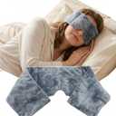 Weighted Sleep Mask with Soft Pressure Hollow Nose Bridge Skin Friendly Fabric for Travel Home Rest Meditation Suitable for Men and Women