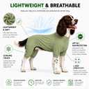 LoveLongLong Dog Jumpsuit with UV Protection and Quick-Dry Fabric for Spring Summer Pet Pajamas Light Green 3XL