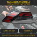 Dasbecan Tail Light Assembly LED Compatible With 2023 2024 2025 2026 Honda Accord Taillight Rear Lamp Left Driver Side 33550-30A-A01