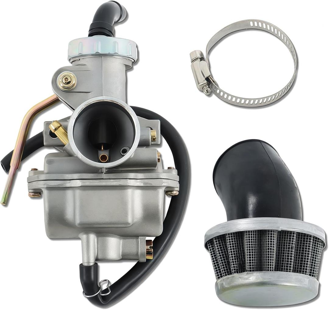 ALL-CARB PZ20 20mm Carburetor with Air Filter Replacement for Honda XR80 XR80R XR50 CRF50 1979-2003 C02285 Carb
