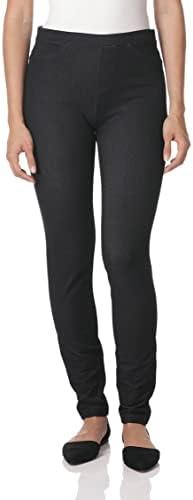 No Nonsense Women's Stretch Denim Leggings with Pockets M