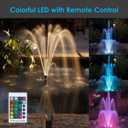 AquaMiracle Pond Filter with Fountain Kits | Remote Control Colorful LED Lights | 550GPH Koi Pond Filter Pump with U - V | Tackle Green Water Al-gae | 3 Spray Patterns | for Outdoor Ponds 200-500 Gal