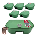 Exterminators Choice - 6 Pack Rat Bait Station Boxes with 1 Key - Heavy Duty Mouse Trap Poison Holder - Great for Catching Rats and Mice - Pest Control - Durable and Discreet