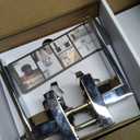 NCSEN Bright Chrome Door Handles, Privacy Door Knobs Interior, Heavy Duty Door Levers Rectangle Slot for Bath & Bed