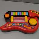 Kids Guitar 2 in 1 Musical Instruments for Kids Piano Toddler Toy Electric Guitars with Strap Music Toys for 3 4 5 Year Old Boys Girls Gifts (Red)