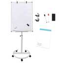Mobile Dry Erase Whiteboard Stand 40x26 Inches Height Adjustable Magnetic White Board with 5 Wheels, 25-Sheet A1 Paper Pad,Portable Rolling Easel Magnetic Dry Erase Board with Flip Chart Easel Stand