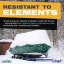 8' x 10' Dual-Sided Heavy-Duty Tarp  10 Mil Tear-Resistant Green & Black Cover with Reinforced Edges and Anti-Rust Grommets