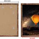 24x36 Poster Frame Rustic Wood Big Photo or Movie Poster Frames for Wall Decor with Polished Plexiglass,Brown,2 Pack