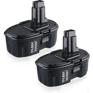 VANON 4.8Ah Ni-MH Batteries Replacement for Dewalt 18v Battery DC9096 DC9098 DC9099 DW9098 DW9099 DW9095 DW9096 DE9039 DC9181 Compatible with Dewalt 18V Cordless Power Tools 2 Pack