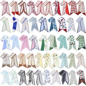 Funnysoft 48 Pcs Bulk Purse Scarf Headband for Women Hair Purse Scarf Handbag Ribbon for Women Headband Neck Decorative Fashion Gifts