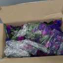 Artificial Bougainvillea Faux Flowers Plants Baskets for Outdoor Outside Decoration, 3PCS Fake Silk Flowers Long Trailing Vines UV Resistant Realistic for Front Door Porch Patio (Dark Purple Fuchisa)