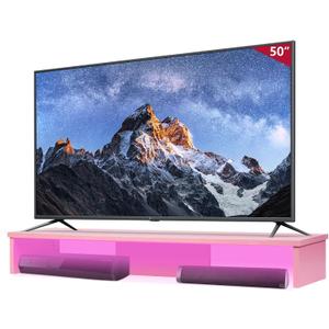 TV Riser Stand with LED Lights, 42.5" Super Large Monitor Stand Riser, Tabletop TV Stand Riser for Desk, Desk Shelf for Top of Desk, Desktop Organizer for Computer, TV, Laptop, Printer