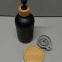 Black Glass Hand Soap Dispenser Bathroom Set by Brighter Barns - Bathroom Soap Dispenser Set with Tray - Glass Pump Bottle - Luxury Bathroom Accessories for Hotel, Vacation Rental, Restaurants (Black)