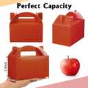 Tenare 36 Pcs Gable Gift Box Colorful Paper Candy Treat Snack Goodie Boxes with Handles Party Favors Bags for Teachers Mother's Day Graduation Nurse Birthday Decor, 6x3.5x3.5inch(Solid,Orange)