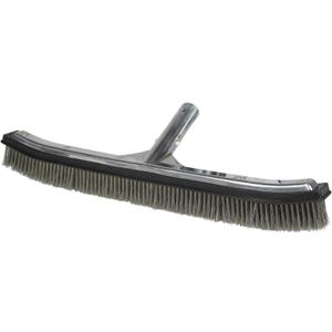 Poolmaster 18-Inch Stainless Steel Pool Algae Brush, Heavy-Duty Aluminum Back, for Gunite Concrete Pools and Spas, Wide Head for Fast Wall and Floor Cleaning