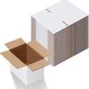 Calenzana 6x4x4 Shipping Boxes Set of 20, Small Corrugated Cardboard Box for Mailing Packing Gifts, White