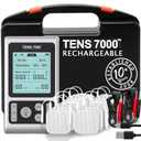 TENS 7000 Rechargeable TENS Unit Muscle Stimulator, Includes 16 TENS Unit Pads, Pain Relief Device, Clinical Strength TENS Machine for Effective Back Pain Relief, Nerve Pain Relief, Muscle Pain Relief