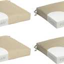 ARDEN Outdoor Seat Cushion, Foam, 4-Pack, 19x19, Tan