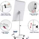 Rolling Whiteboard Standing - 40 x 26 Inches Mobile White Board