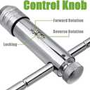 2Pcs Ratchet T Handle Tap Wrench, Adjustable T Bar Handle Holder Ratcheting Wrench for Metric M3-M8 / M5-M12 Thread Screw Taps