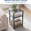 DUMOS End Table, Small Side Table, Bedside Nightstand for Small Spaces, 1 Pack