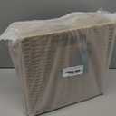 11x11 Inch Wicker and Paper Rope Storage Baskets (2-Pack) - Foldable Cube Organizer Bins for Shelves, Closet, Hand-Woven Natural Beige