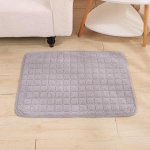 Generic Pet Pad Warm Cozy Dog Bed, Washable Corduroy Pet Sleeping Mat, Soft Pet Bed for Cats and Dogs (Grey)