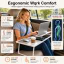 Car Desk Passenger Seat for Laptop, Car Seat Table Tray with Cup Holder