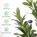 Alupssuc 5ft Olive Trees Artificial Indoor & Outdoor, Faux Olive Tree with Lively Artificial Trunk and Lifelike Fruits, Fake Potted Tree for Modern Home Office Living Room Decor