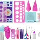 19PCS Paper Quilling Tools Kit with Electric Slotted Pen  Beginner & Advanced All-in-One Quilling Starter Set for Rolling, Shaping & 3D Paper Art at Home or Classroom