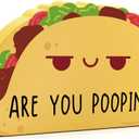 2 x Funny Bathroom Sign Christmas Bathroom Decor Are You Pooping Signs Desk Accessories Decorations Indoor for Toilet Bathroom Shelves 5 X 3 Inch