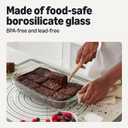 Amazon Basics Glass Baking Dishes with BPA-Free Lids, 6-Piece Bakeware Set, Borosilicate Glass, Oven-Safe up to 752F, Non-Slip and Stackable, Dishwasher-Safe, Linen Gray