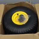 GICOOL (2 Pack) 15x6.00-6 Tubeless Tire and Wheel, 3" Offset Hub, 3/4" Bearing, 4 Ply, 15x6-6 Replacement Riding Lawn Mower Front Tires, Compatible with 100 and 300 Series John Deere Riding Mowers