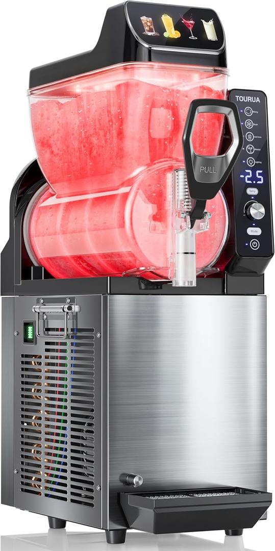 Commercial Slushie Machine, Margarita Daiquiri Wine Frappe Slush Frozen Drink Machine, 15L