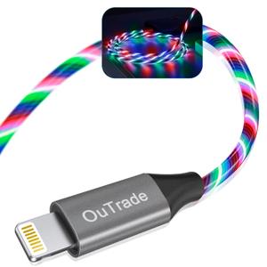 LED iPhone Charger Cord Light Up Lightning Cable | MFi Certified Apple Charger | Cool USB Fast Charging for iPhone 12 11 Pro Max XR X SE 8 Plus, iPad iPod and More (Multicolored, 6ft)