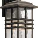 Kichler Beacon Square 14.25" Outdoor Wall Light in Olde Bronze®, 1-Light Exterior Wall Sconce with with Clear Hammered Glass, (14.25" H x 8" W), 49830OZ