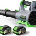 Leaf Blower Cordless with 2 5.0Ah Batteries and Charger, 21V Electric, Lightweight Battery Powered Blowers for Lawn Care, Yard, Patio Cleaning, Blowing Leaves & Dust