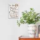 Wooden Box Sign Home Rustic Farmhouse Engrave Wood Block Plaque Office Desk Decor Sign for Shelf 5.9 x 9.0 Inches